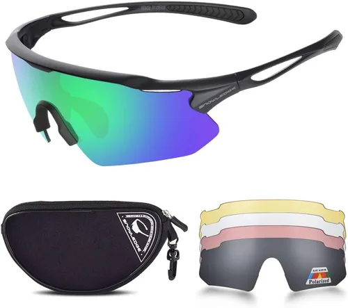 Vista 10 de Cycling Glasses, TR90 Unbreakable Frame Polarized Anti-UV400 Sports Sunglasses