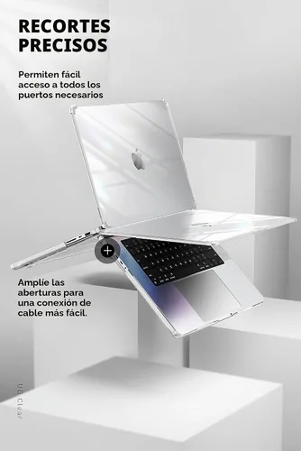 Vista 5 de SUPCASE - Funda para MacBook Pro de 16 pulgadas, versión 2021-2026, transparente M5/M4/M3/M2/M1 Pro/Max Chip, Anti-Scratch, Slim Transparent Cover