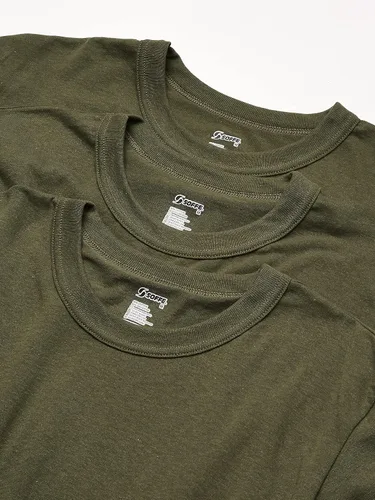 Vista 2 de Soffe Paquete de 3 camisetas militares de poliéster y algodón para hombre