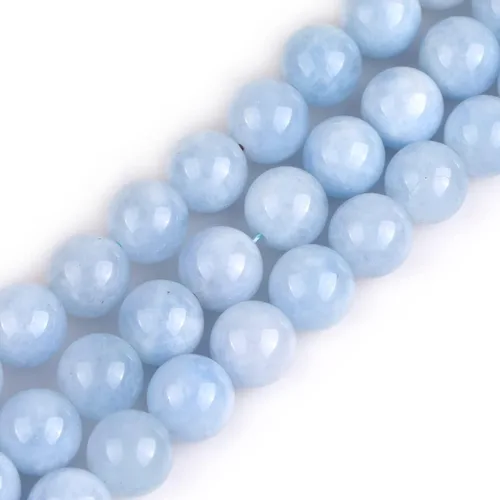 Vista 51 de GEM-Inside Cuentas Sueltas de Piedras Preciosas de Ágata Azul Bandeada Natural de 6mm Cuentas Redondas de Piedra de Energía para Hacer Joyas 15