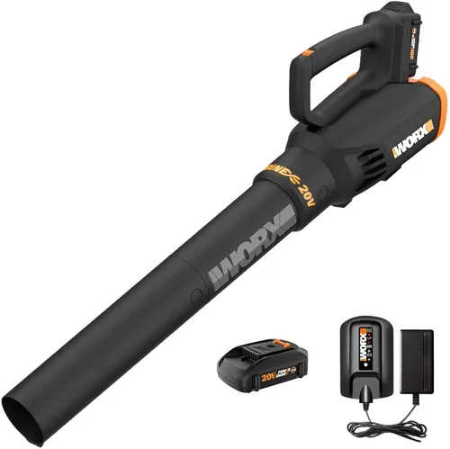 Vista 10 de WORX WP925 - Combo de recortadora de hilo y soplador de hojas, 15 pulgadas y 40 V con eje de fibra de carbono, soplador eléctrico silencioso de 530