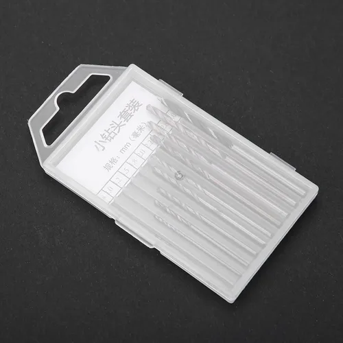Vista 6 de Taladro de mano para fabricación de joyas, herramientas rotativas de perforación de madera, mini taladro de mano con 10 brocas de acero de alta