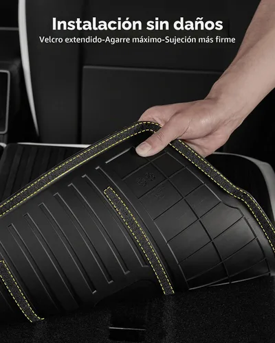 Vista 6 de 3W – Tapete protector para respaldo compatible con Tesla Model Y Juniper 2025-2026, cubiertas de asiento trasero TPE para todo tipo de clima