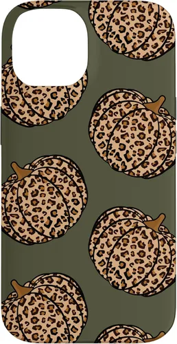 Vista 4 de Leopard Pumpkin Fall Autumn Olive Green Case for iPhone 17