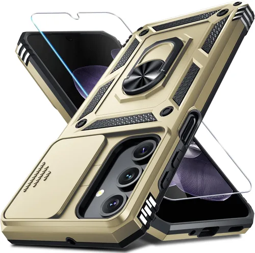 Vista 13 de Janmitta Funda compatible con Samsung Galaxy A16 5G/4G con Cubierta Deslizante Integrada para Lente de Cámara + Protector de Pantalla + Soporte