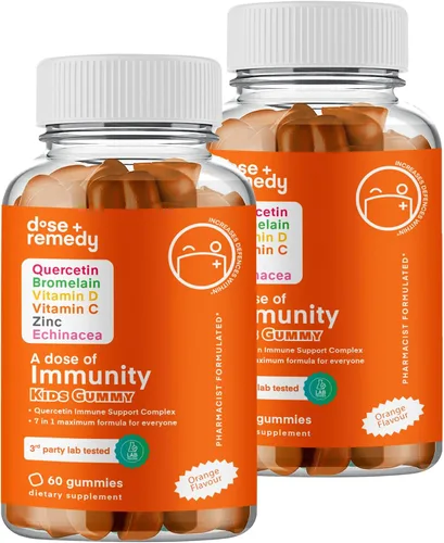 Vista 8 de Una dosis de quercetina de inmunidad con vitamina C y zinc, vitamina D, 500 mg de quercetina bromelina con equinácea y vitaminas B, suplemento