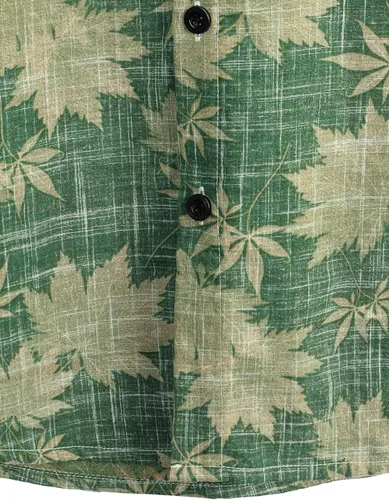 Vista 6 de VATPAVE Camisas hawaianas con bolsillo frontal para hombre, camisas florales casuales de manga corta con botones, camisas tropicales para la playa