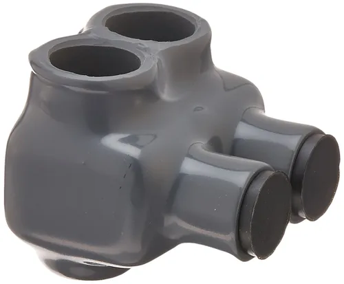 Vista 7 de Polaris - Conector aislado gris para conductor de cobre flexible de filamento fino, rango de cables 1-10 AWG y 2-10 AWG, 2 puertos, hexagonal