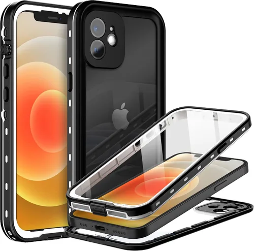 Vista 12 de BEASTEK TRE - Funda impermeable para Apple iPhone 12, a prueba de golpes, con certificación IP68, con protector de pantalla integrado, funda