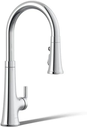 Vista 28 de KOHLER 23767-BL Grifo de tono de barra de cocina de un solo mango, grifo de fregadero de preparación, grifo de barra húmeda, grifo para fregadero