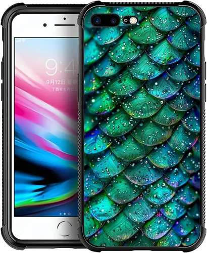 Vista 211 de Funda compatible con iPhone 8 Plus, diseño de oso de bosque otoñal, a prueba de golpes, antiarañazos, carcasa trasera de policarbonato duro
