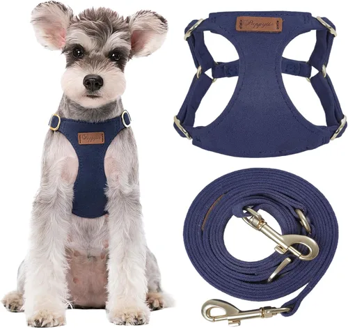 Vista 17 de Arnés para cachorros Puppytie XXS sin tirones con correa multifuncional para perro, suave ajustable, sin estrangulamiento, a prueba de escapes