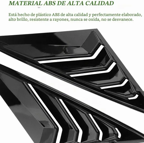 Vista 3 de 2 rejillas de ventilación laterales de ABS estilo carreras, persianas de ventilación de aire, accesorios de decoración exterior compatibles
