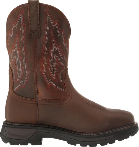 Vista 6 de ARIAT Botas de trabajo con punta compuesta impermeable Big Rig para hombre, Marrón Oscuro/Marrón Desgastado, 11 Ancho