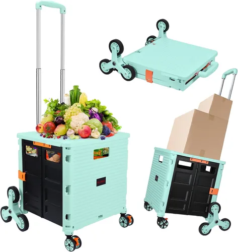 Vista 11 de Ruedas de Repuesto para Subir Escaleras para Carrito de Compras y Lavandería, Ruedas para Subir Escaleras de Carrito de Compras Triangular Trolley