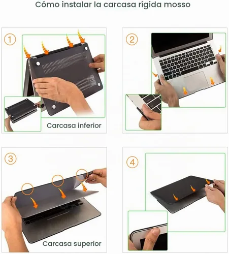 Vista 3 de MOSISO Funda compatible con MacBook Air de 13 pulgadas (modelos: A1369 y A1466, versión anterior 2010-2017), carcasa rígida de plástico de grano