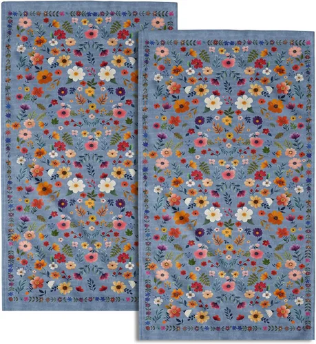 Vista 11 de Toalla de mano de baño de ancla, 2 piezas, toallas de mano absorbentes náuticas a rayas blancas, anclajes marinos, toalla facial suave