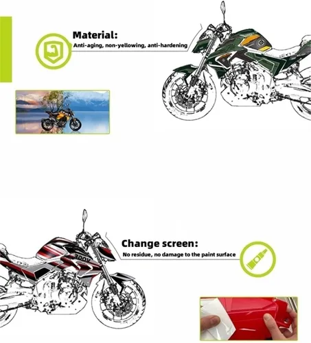 Vista 3 de Kit de calcomanías gráficas para motocicleta compatible con YAM.AHA XTZ125 hnjxn