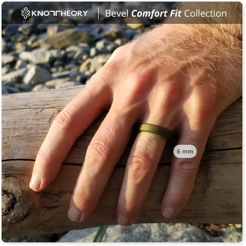 Vista 27 de Knot Theory - Anillo de boda de silicón para hombres y mujeres Anillos de goma finos de calidad superior con gran estilo, comodidad; son ideales