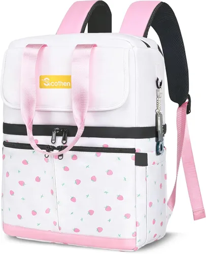 Vista 11 de Scothen Mochila Enfriadora con Doble Cubierta y 12 Paquetes de Hielo - Mantiene 36 Latas Frías por Hasta 24 Horas - Mochila Enfriadora Aislada