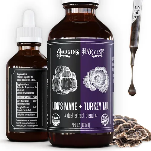 Vista 13 de Hodgins Harvest Tintura de Extracto de Cuerpo Fructífero de Hongo Cordyceps Orgánico - Suplemento de Extracto Doble Extra Concentrado - Hongos
