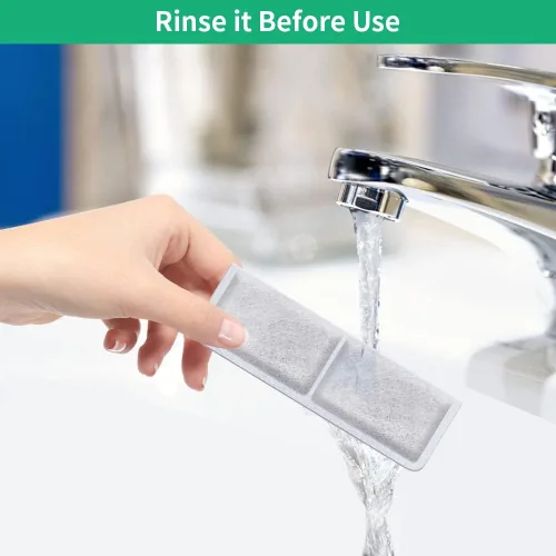 Vista 6 de Kastty Paquete de 8 filtros de repuesto y filtros de bomba para fuente de agua para gatos que funcionan con pilas, hechos de carbón activado