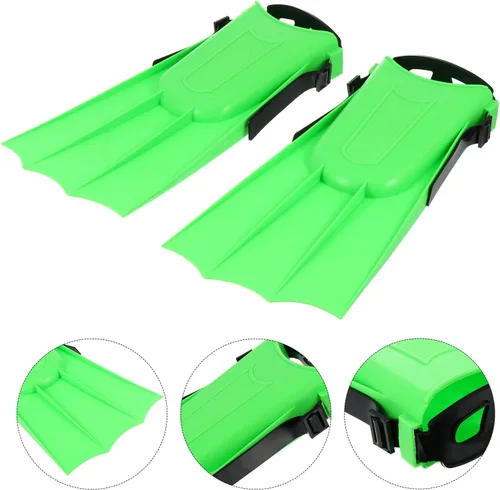Vista 6 de YARNOW Aletas de natación de goma para adultos, aletas cortas y flexibles para nadar y bucear, diseño ligero antideslizante, equipo de entrenamiento