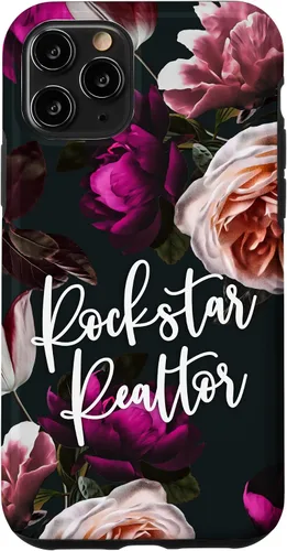 Vista 28 de iPhone 14 Plus Rockstar Realtor - Elegante estuche de regalo floral para agente inmobiliario
