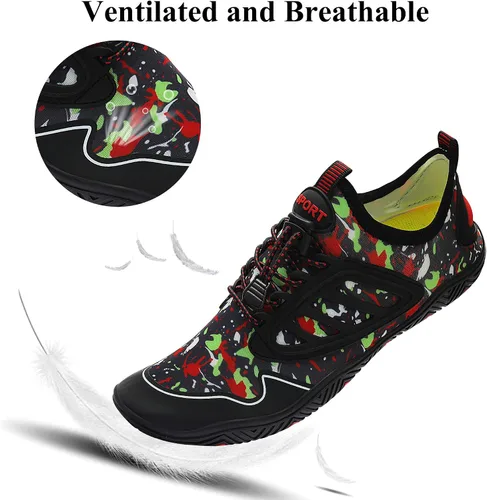 Vista 3 de Zapatos de agua para mujeres y hombres, zapatos de playa, zapatos de natación, zapatos descalzos, zapatos de senderismo, surf y caminar