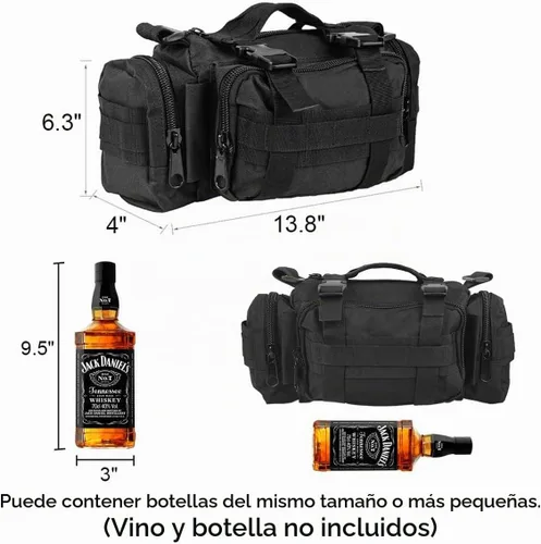 Vista 7 de BraveHawk OUTDOORS Bolsa para manillar de bicicleta, Bolsa de cintura multiusos de nailon Oxford 900D Resistente al agua para ciclismo (Negro)