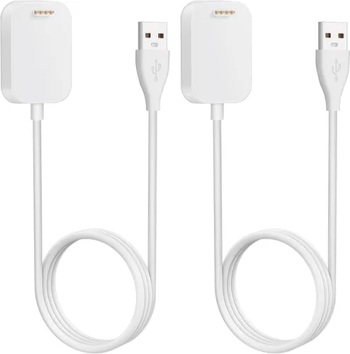 Vista 8 de Paquete de 2 cables de carga para reloj Gizmo, cable de carga magnético de 3.3 pies 2-Negro/Blanco