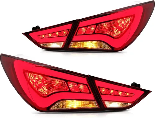 Vista 12 de Conjunto de faros delanteros LSAILON para Hyundai Sonata 2011-2014 Carcasa negra+92101-3Q000+luz alta: H1