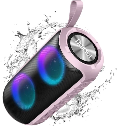 Vista 9 de Altavoz Bluetooth, altavoz inalámbrico portátil 2026, 24 W súper fuerte, emparejamiento TWS, luces RGB coloridas, IPX7 impermeable, tiempo