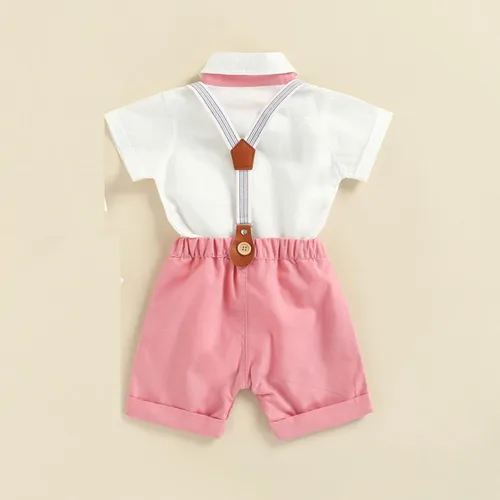 Vista 3 de Conjunto de traje de primer cumpleaños para niño, con tirantes y corona de oruga Cake Smash The Very Hungry