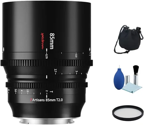 Vista 8 de 7artisans Lente de película profesional cinematográfica cinematográfica cinematográfica de 1.378 in T2.0 para cámara sin espejo Sony E Mount A6000