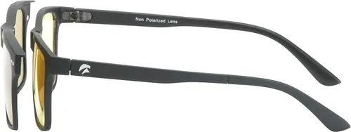 Vista 3 de Eagle Eyes Lentes magnéticos SOL 2 en 1 – Gafas de sol polarizadas para día y gafas de conducción nocturna amarillas antirreflejantes