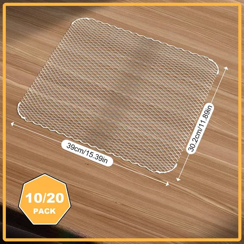 Vista 2 de Juego de 10 cubiertas de parrilla desechables de 16 x 12 pulgadas, alfombrillas de aluminio antiadherentes para parrillas al aire libre, fáciles
