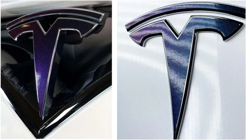 Vista 15 de Calcomanía con logotipo para Tesla Model S, Nosecone, juego de 14 piezas (verde brillante)