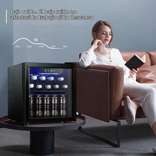 Vista 5 de Antarctic Star Refrigerador de 12 botellas para 48 latas, mini puerta de vidrio para cerveza, bebidas gaseosas o vino, refrigerador independiente