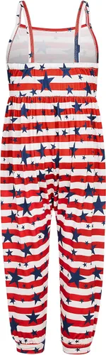 Vista 3 de Yousie Mono de una pieza con estampado floral de dinosaurio para niñas y niños pequeños, con correa, traje de verano