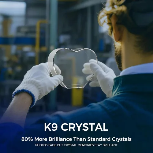 Vista 8 de Foto de cristal 3D con forma de corazón personalizada, regalo de imagen de cristal grabada con láser para papá, marido, abuelo, día del padre