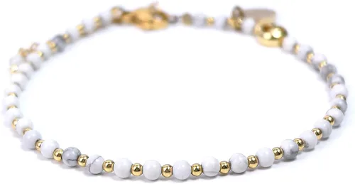 Vista 12 de Morchic 3mm Natural Gemstone Beaded Bracelet for Women, Dainty Tiny Charm Jewelry, Adjustable 7.1-8.6" Ideal Birthday Holiday Gift
