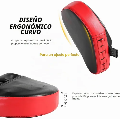 Vista 5 de Odoland Juego de Manoplas de Golpeo y Patadas, Manoplas de Boxeo Almohadillas de Enfoque, Almohadilla de Patada de Taekwondo, Ideal para Boxeo