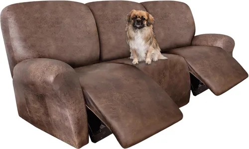 Vista 19 de ANARACHON Fundas para Sillas Reclinables Tipo Cuero, 4 Piezas Funda para Sillón Reclinable Lazy Boy, Protector de Muebles - Funda Suave Lavable