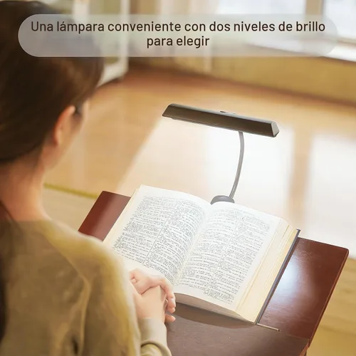 Vista 3 de Taburete de banco de oración con lámpara LED, silla de mesa acolchada y estante plegable de madera para iglesia