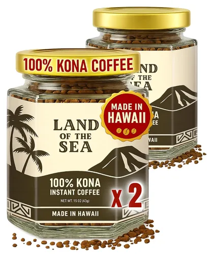 Vista 9 de CAFÉ KONA 100% - Café instantáneo premium liofilizado - Café bajo en ácido - Café arábica de tueste medio de Hawái, 1.5oz (1 paquete 22 porciones)