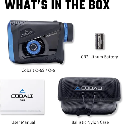 Vista 8 de Cobalt Q-6 Golf Rangefinder – Slope or Non-Slope, Tournament Legal, Precision Laser Technology, 7X Magnification, 2,500-yd Range, Pin & Vibration