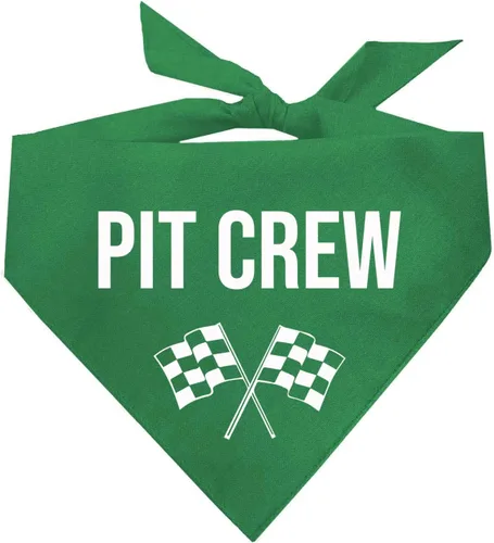 Vista 11 de Pit Crew Bandana para perro Triángulo 100% algodón Fabricado en Estados Unidos Pawty de cumpleaños tema de fiesta Carreras de coches