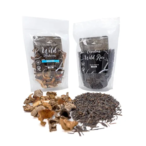 Vista 10 de West Coast Wild Foods Kit de sopa de hongos silvestres Arroz salvaje canadiense de 16 onzas - Mezcla de hongos 1.4 onzas Receta incluida