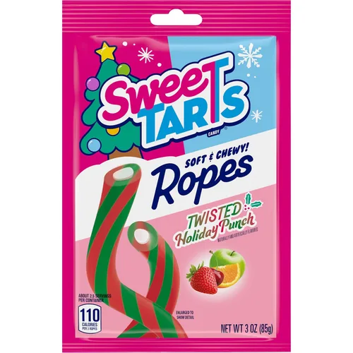 Vista 13 de SweeTARTS Cuerdas, dulces, sandía Berry Collision, suave y masticable, 9 oz
